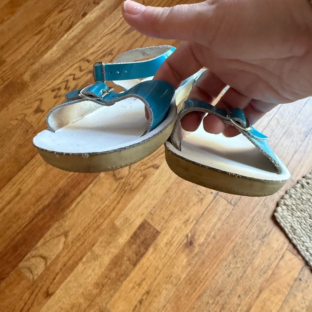Saltwater Sufer Sandals Teal Blue Size: 3 - Picture 5 of 5